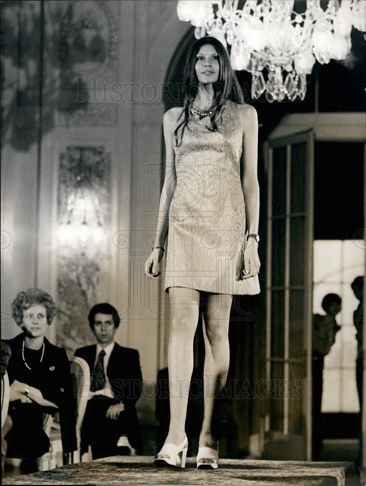 1973 Winner Dunya Wiederkehr from Zurich presenting a new robe - Historic Images