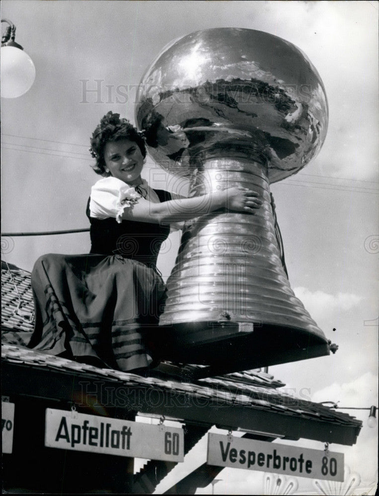 1957 Press Photo Dream of a Wine Drinker - KSB15895 - Historic Images