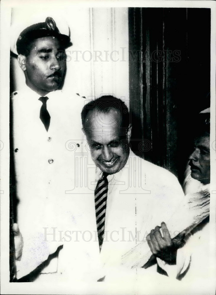 1957 Press Photo Dr. Eddine Principal ,accused of murder plot - Historic Images