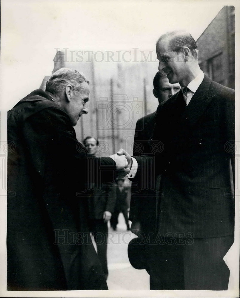 1953, Duke Edinburgh Mr. Friendley Shipwrights Company Clerk - Historic Images