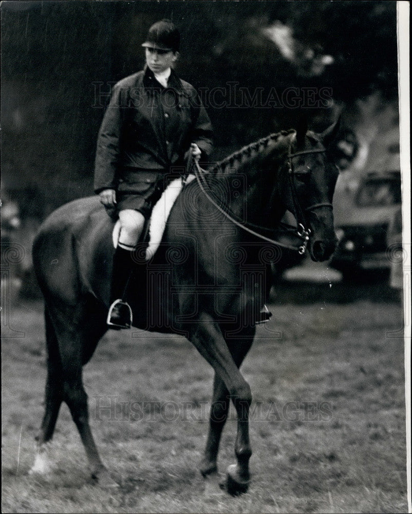 1971 Press Photo Princess Anne Bridge Horse Trials Doublet Advanced Dressage - Historic Images