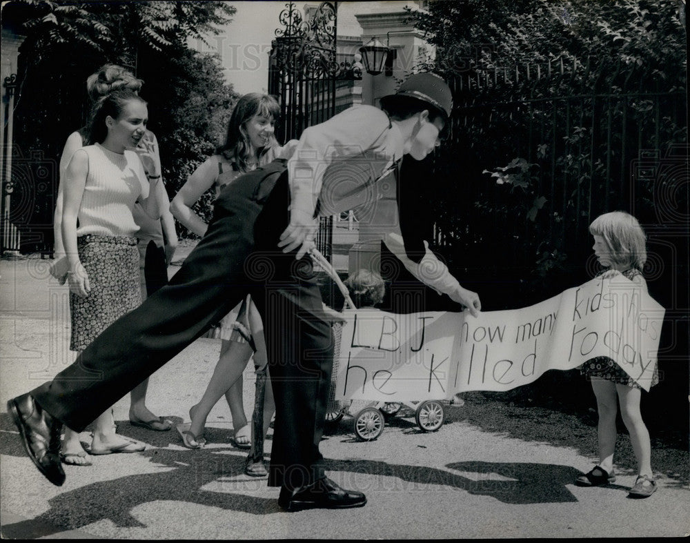 1966 Demonstrations Outside Residence Of U.S. Ambassador  - Historic Images
