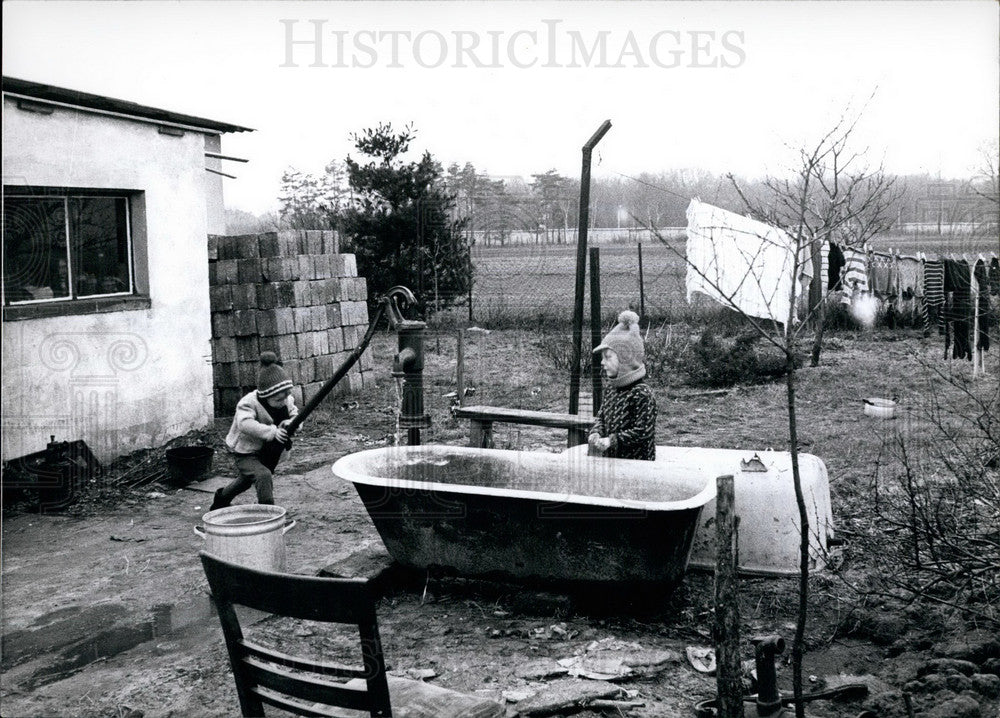 1972, Two Boys Enjoy The Country-Life In The Berlin Exclave Eikseller - Historic Images