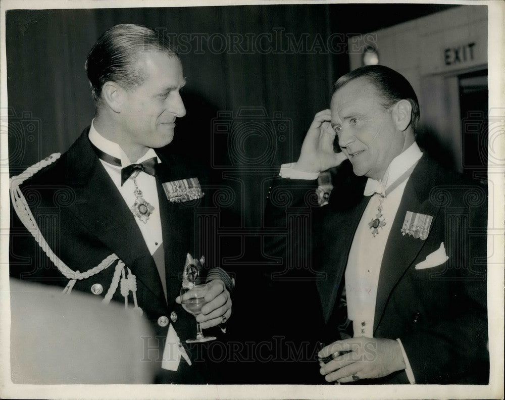 H.R.H. The Duke of Edinburgh & John Mills  - Historic Images
