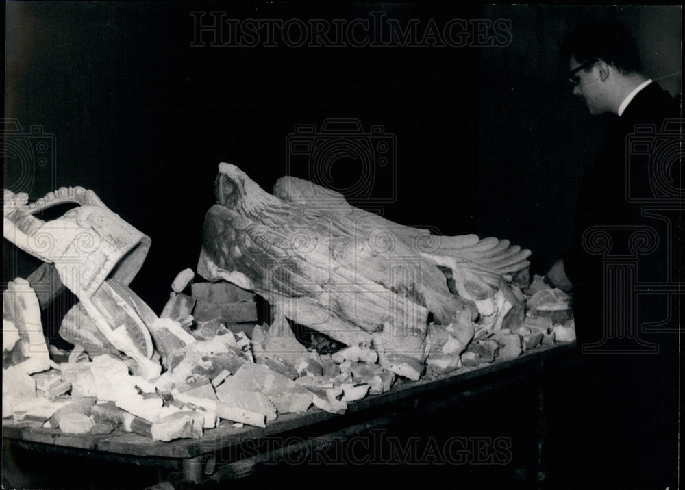 1963 Press Photo Exhibition Rebuilding Reichstag Berlin Germany - Historic Images