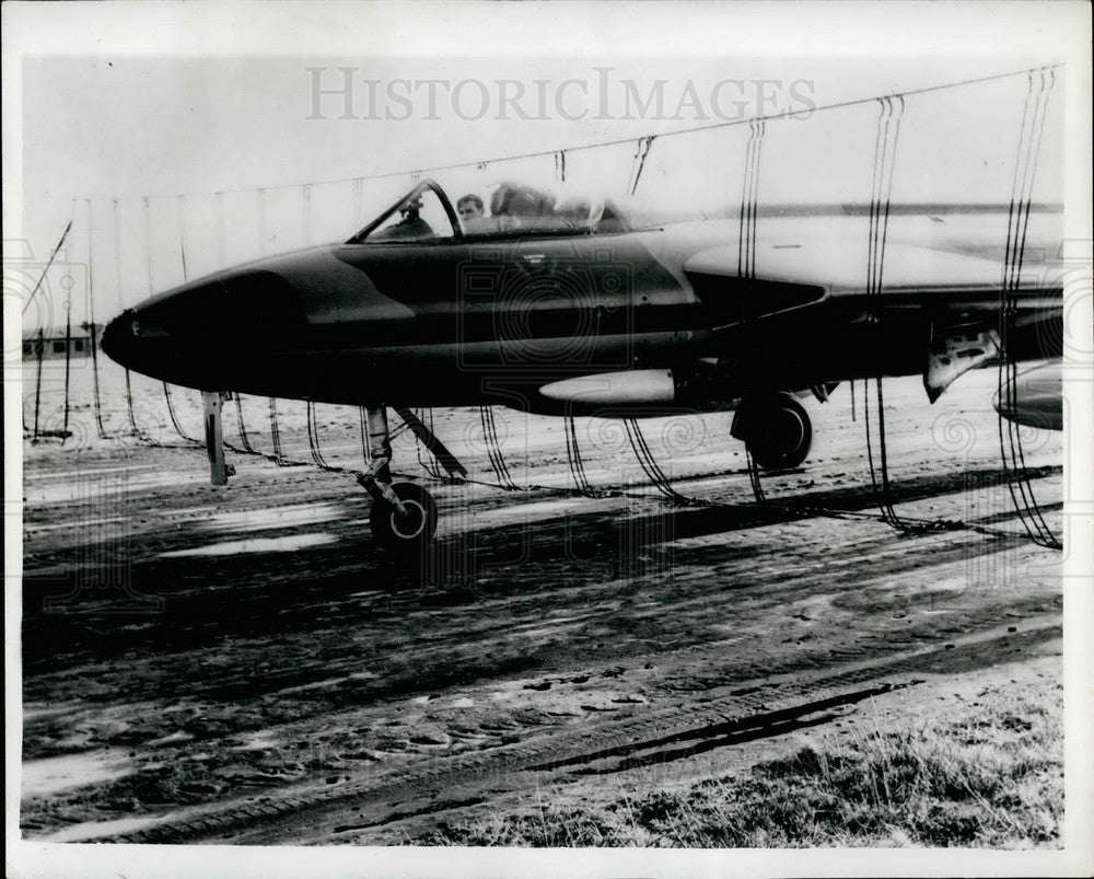 1960 R.A.F. Air Station Net Designed Stop Jet Aircraft Hunter - Historic Images