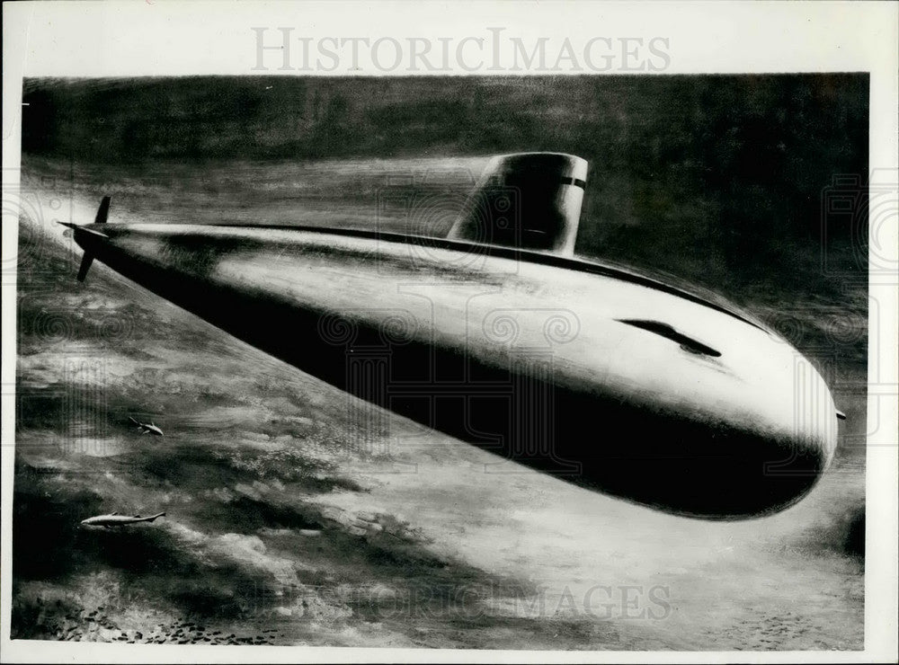 1958 The Royal Navy's H.M.S. Dreadnought Submarine - Historic Images