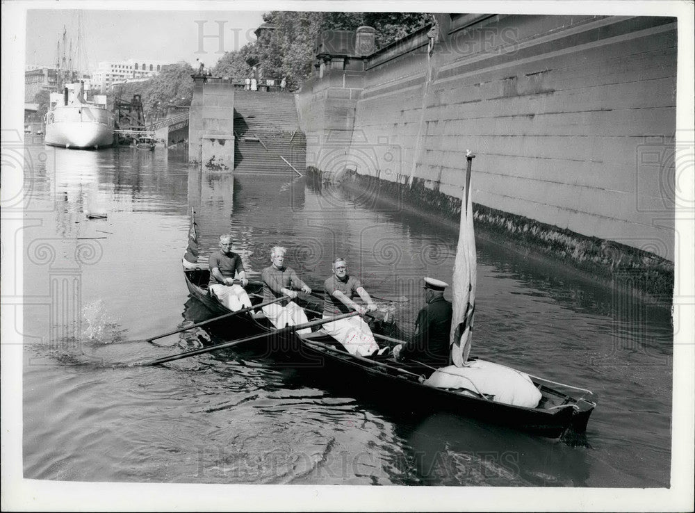 1959  Fred Turk and brother in  a boat - Historic Images