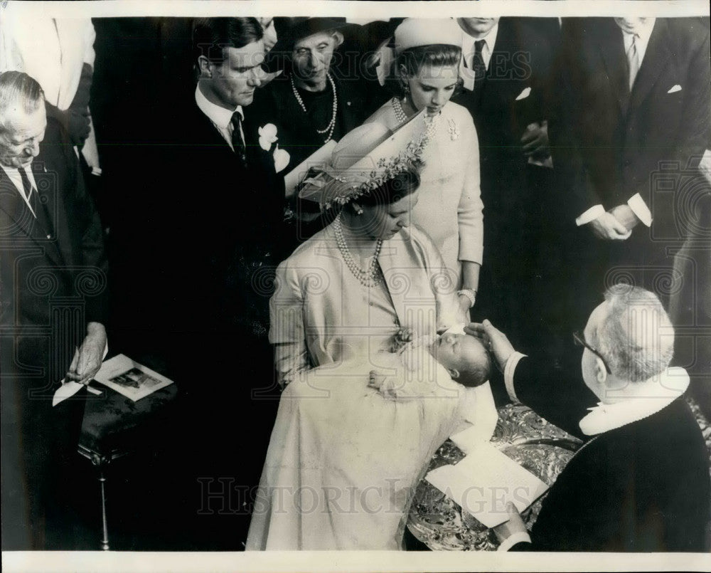 Press Photo Princess Margrethe and Prince Henrik of Denmark at christening - Historic Images