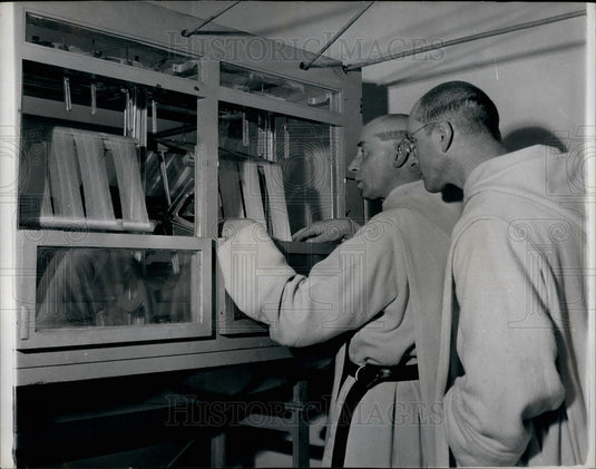  Dom Edmund Fatt, Dom Anscar Neilson, Silk Production - Historic Images