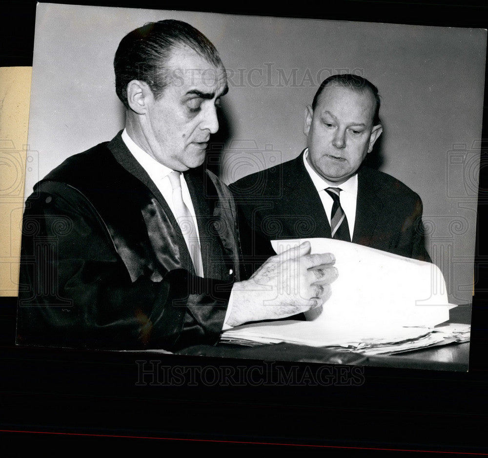 1959 Press Photo businessman Carl Krumsik and his lawyer - KSB19589-Historic Images