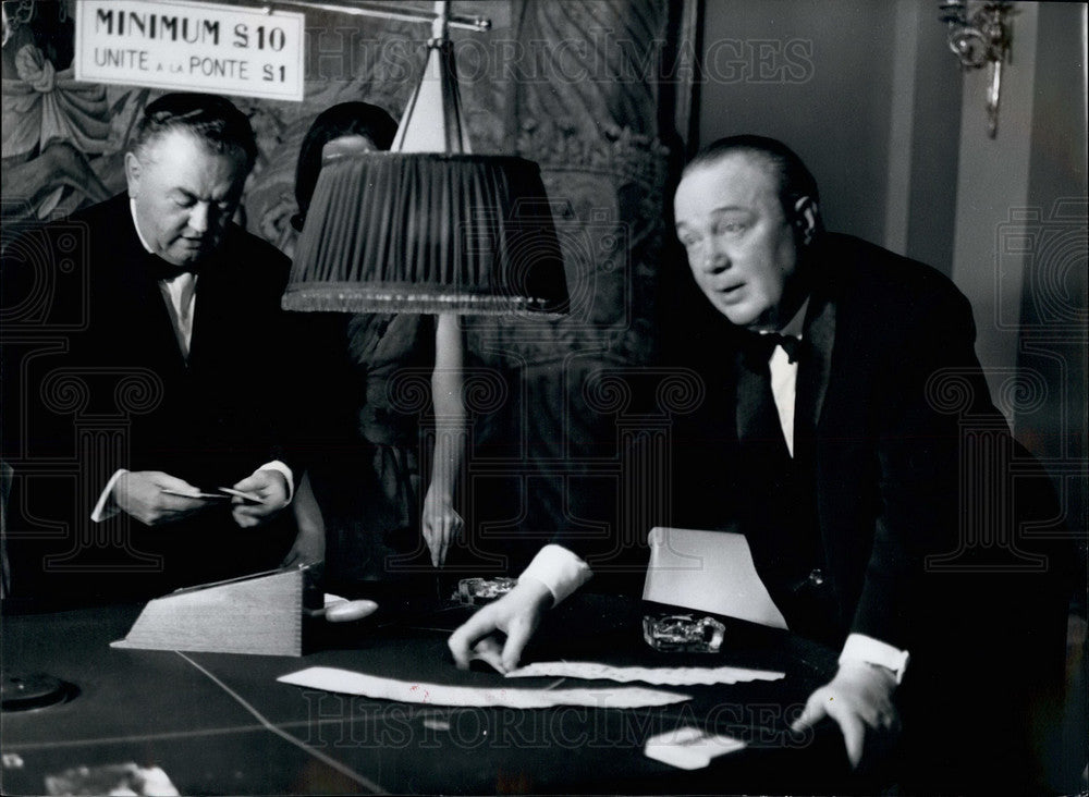 Press Photo  Head Croupier Georges Breton and Marcel Bax at casino - Historic Images