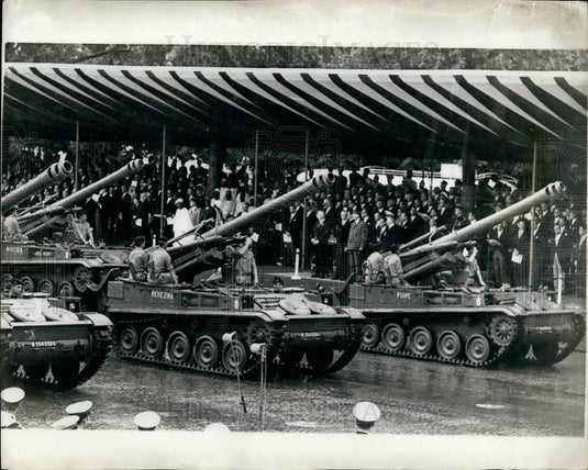 1968 President De Gaulle & tanks,Bastille day Parade in Paris - Historic Images