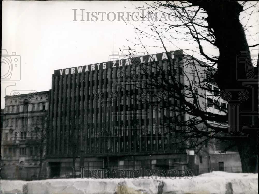 1953 DDR Banner for Worker's Day" in East Berlin. - Historic Images