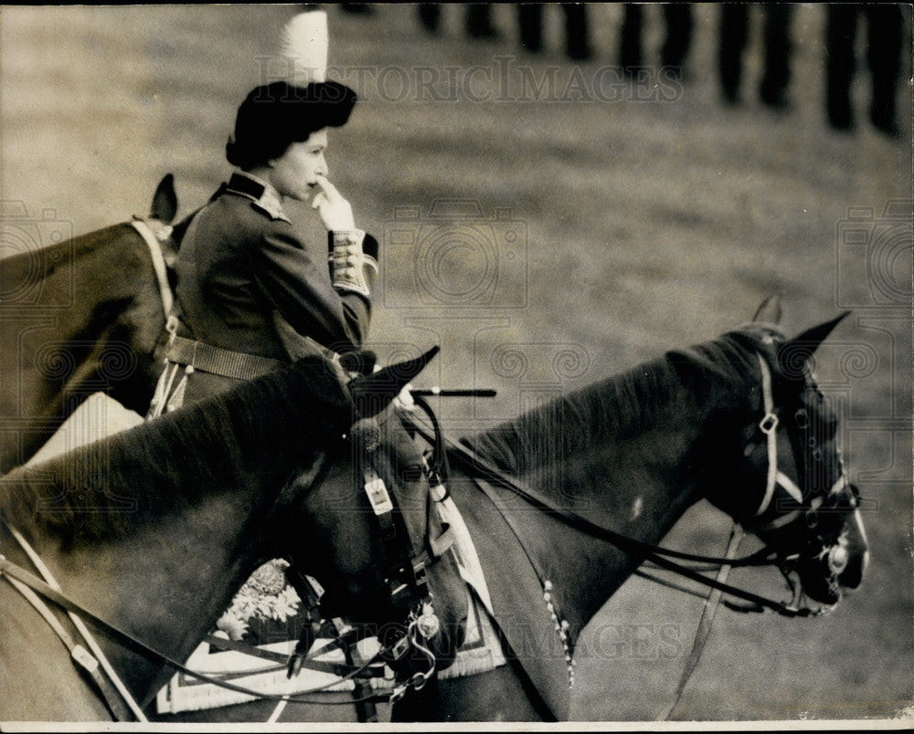 1960  H.M. The Queen at  Horse Guards Parade, - Historic Images