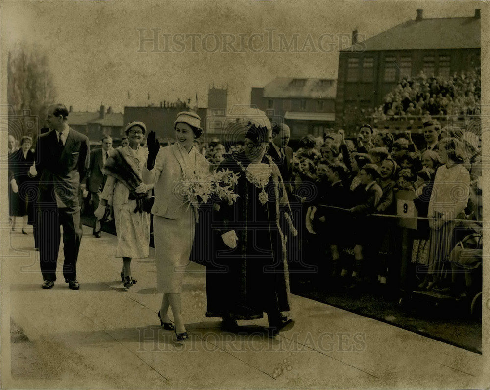 1957, The Queen And The Duke Of Edinburgh in West Midlands - Historic Images