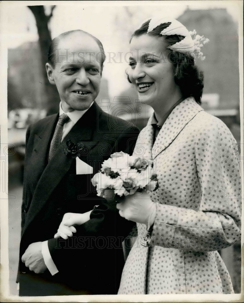 Press Photo Actress Eva Bartok weds William Wordsworth - KSB21695 - Historic Images