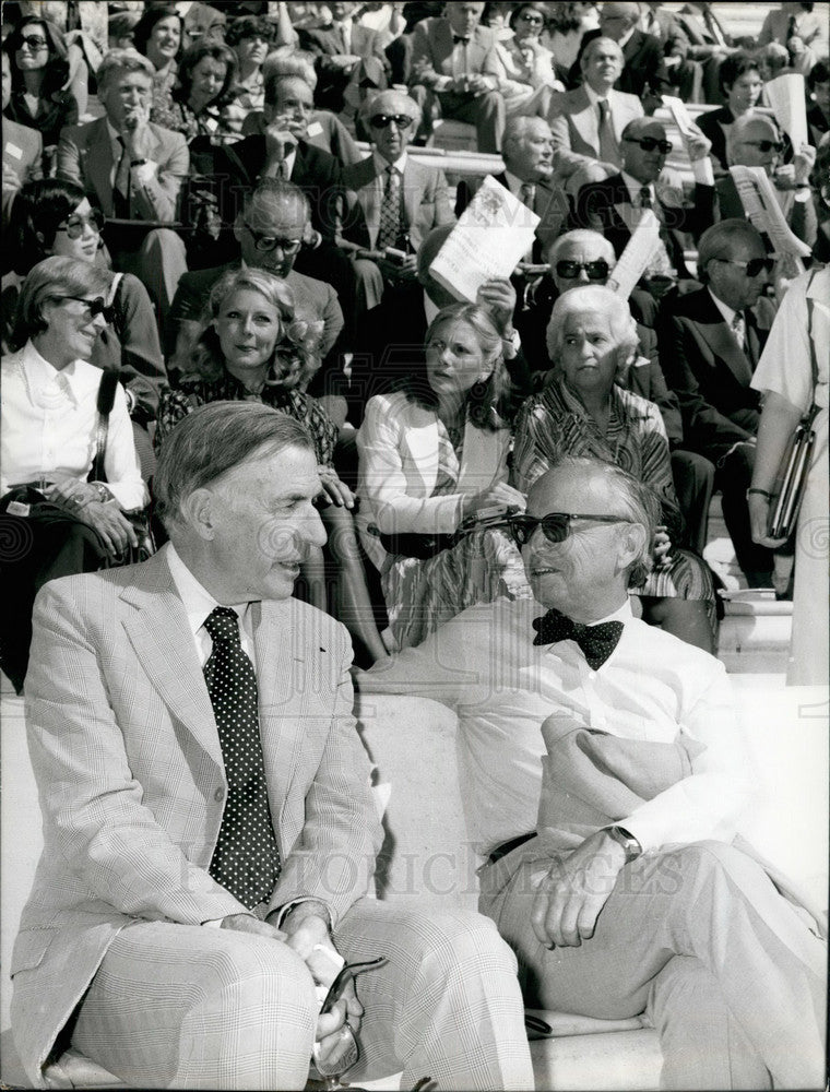 Press Photo economist Kenneth Galbraith (l) &amp; historian Arthur Schlesinger - Historic Images