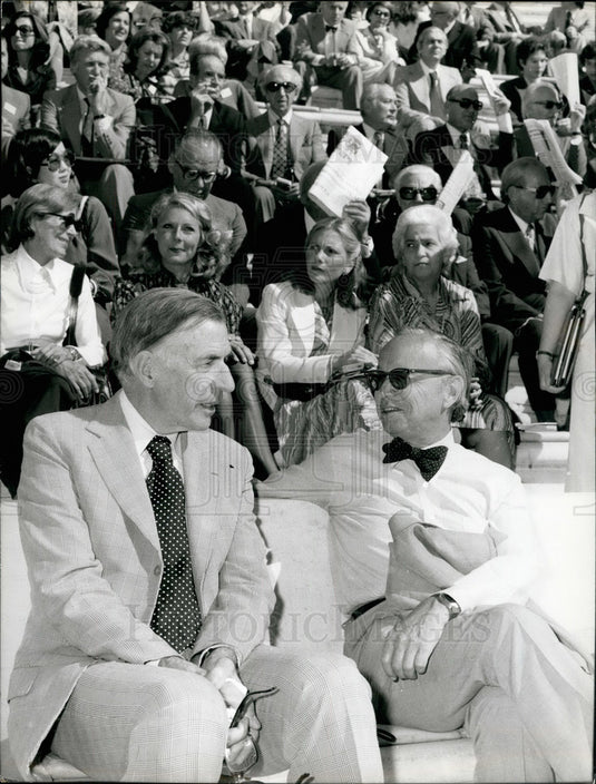 Press Photo economist Kenneth Galbraith (l) & historian Arthur Schlesinger - Historic Images