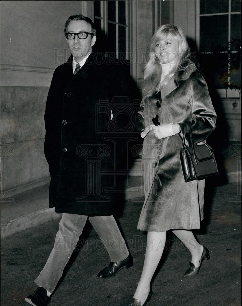 1965 English actor Peter Sellers and wife Britt Eklund-Historic Images