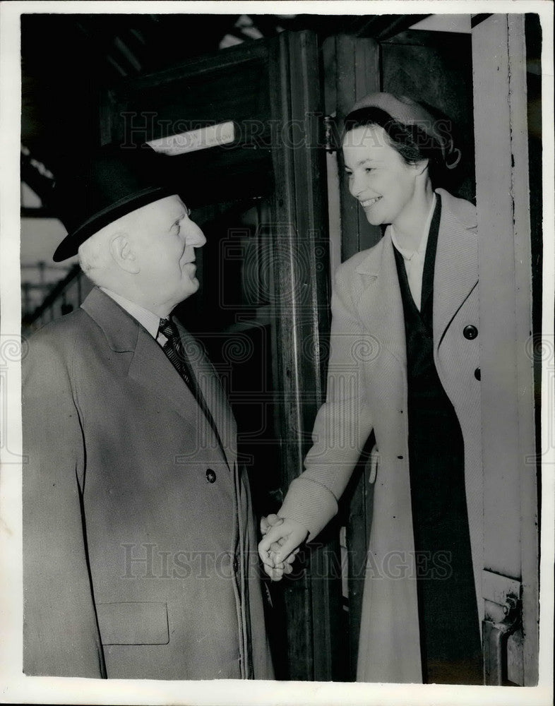 1955 Lord Woolton with Dr. J. Harker - Historic Images