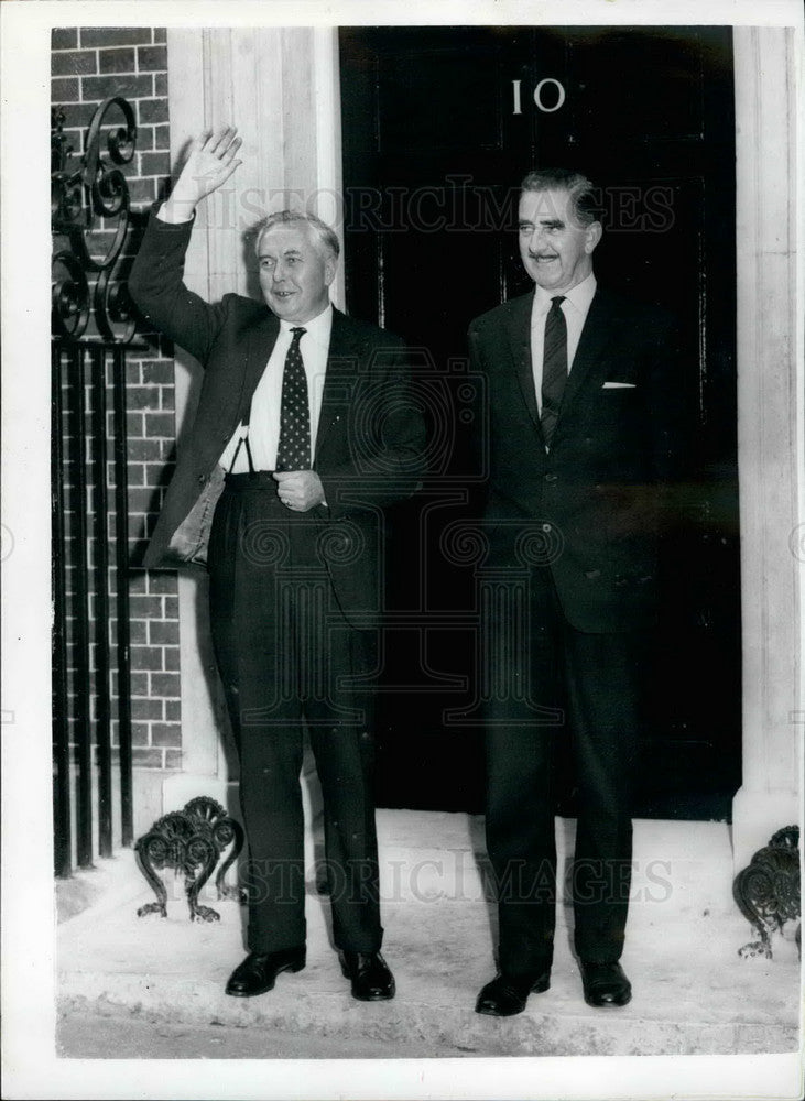 1963 Press Photo Mr. Harold Wilson ,Leader of opposition & Herbert Bowden-Historic Images