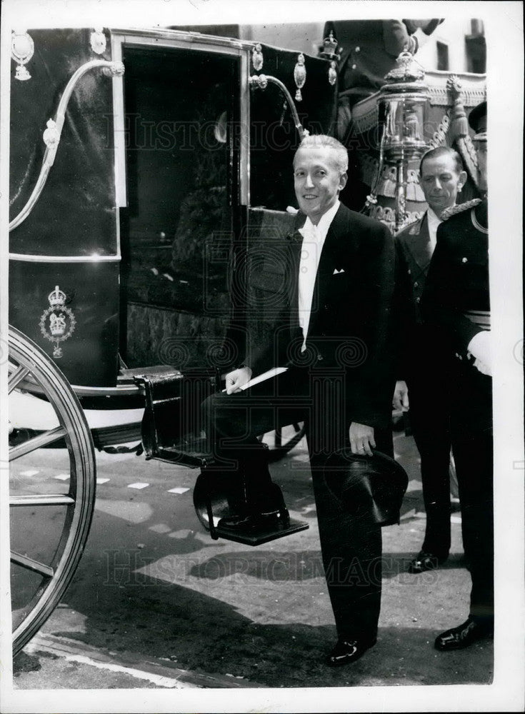 1960 Press Photo Witold Rodzinski New Polish Ambassador London Buckingham Palace-Historic Images