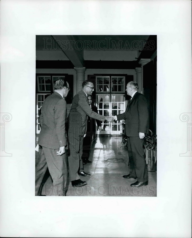 1965, Mr. Narsing, Vice Chair S.R. Asian Organization & H. Wilson - Historic Images
