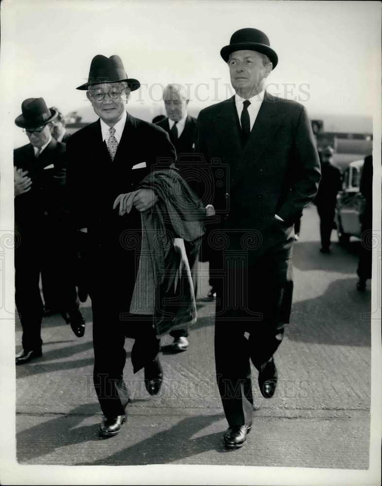 1957 Press Photo Japanese Foreign Minister , Mr. Fujiyama & Mr. Selwyn Lloyd-Historic Images