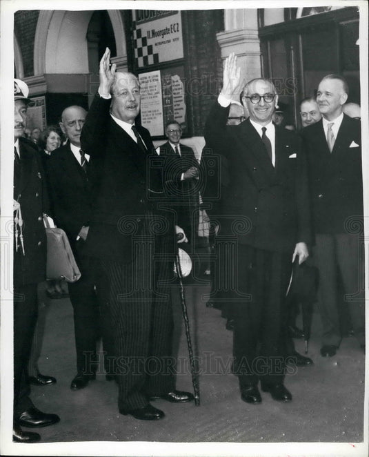 1960 Press Photo President Frondizi of the Argentine arrives at London's Victori-Historic Images