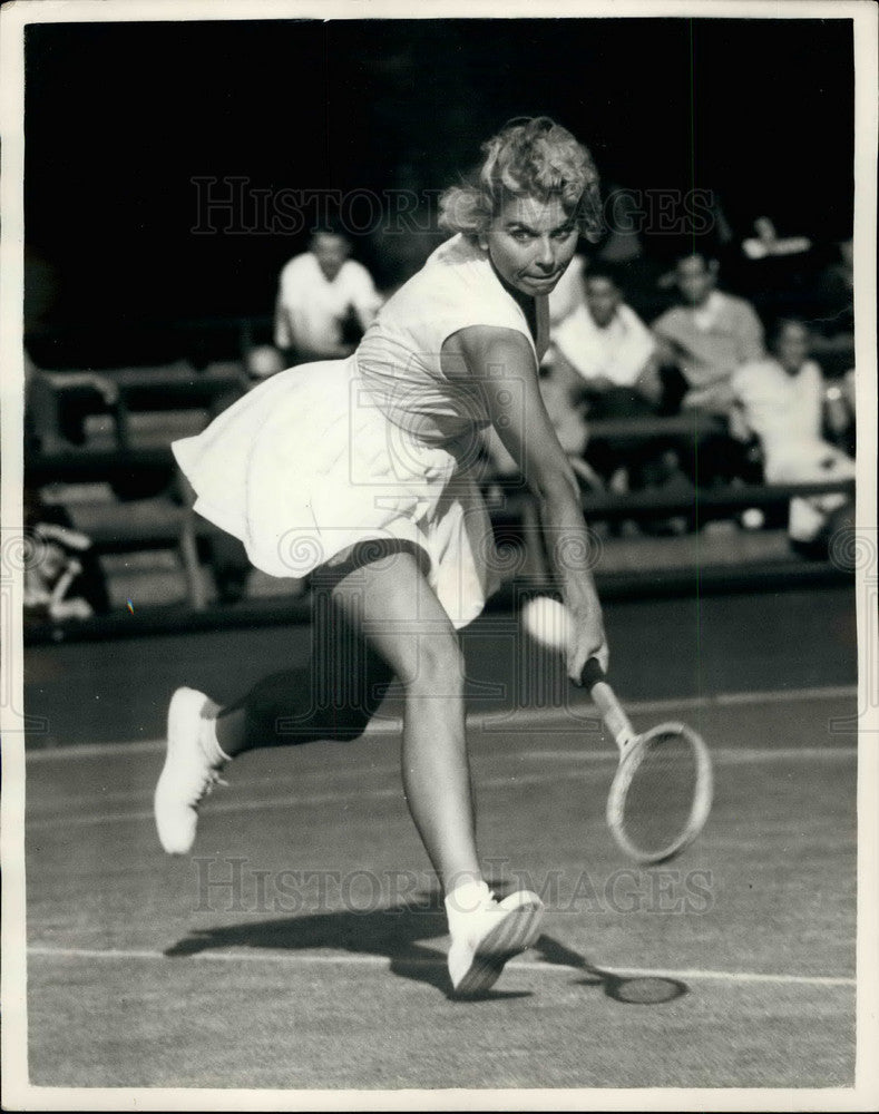 Press Photo Miss K. Fageros of U.S.A at Wimbledon - Historic Images