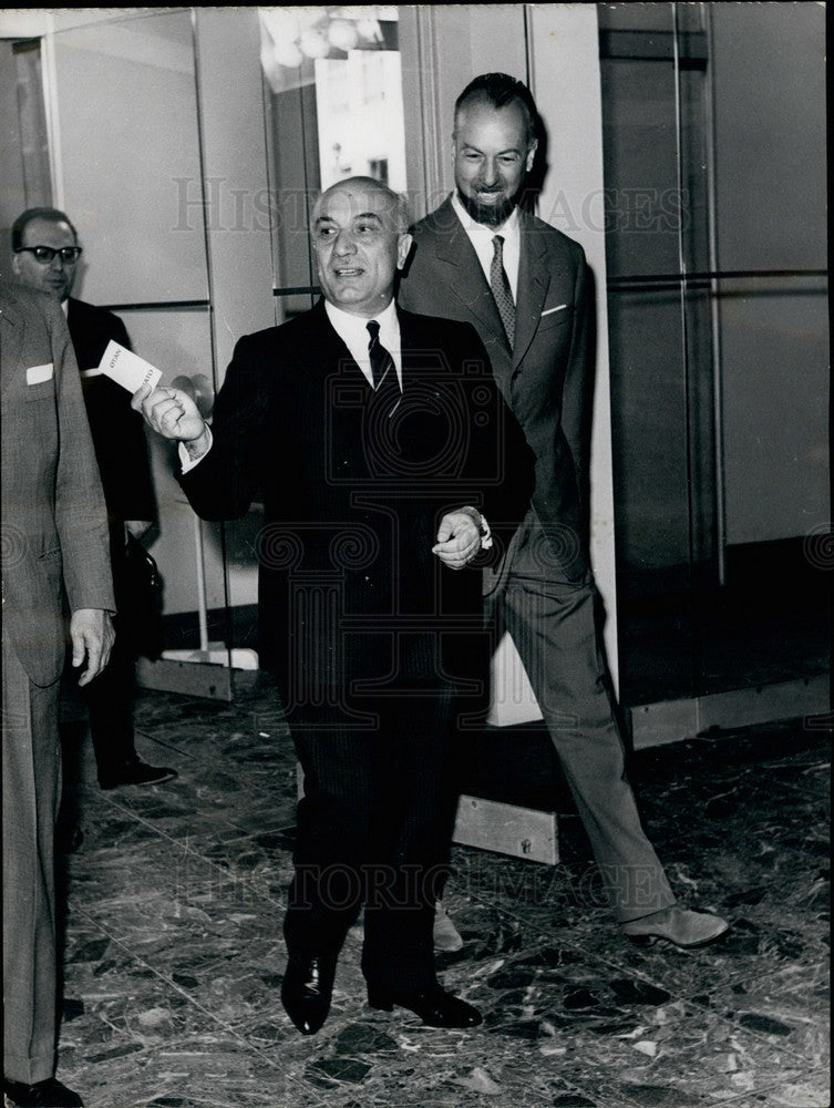 Press Photo Italian Foreign Minister,Amintore Fanfani - Historic Images