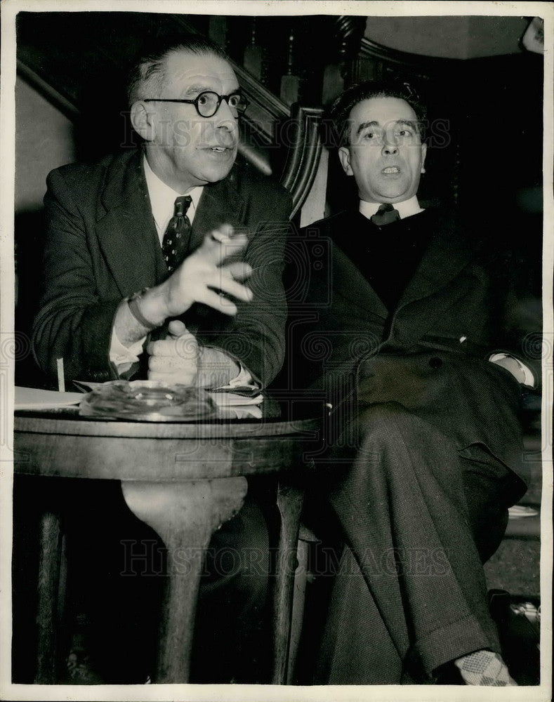 1954 Press Photo Frank Foulkes & Walter Stevens,Trades Union Members - KSB24809 - Historic Images