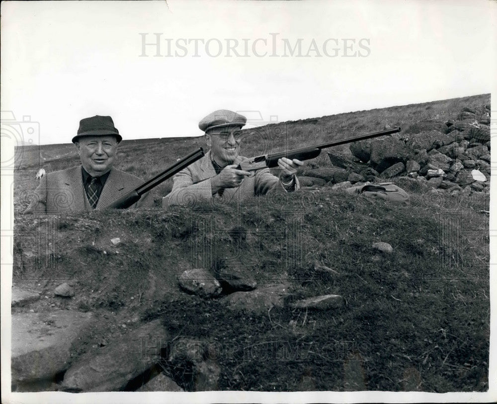 1962 Mr. Allyen (left) and Mr.T.E.Sunderland ,grouse hunting - Historic Images