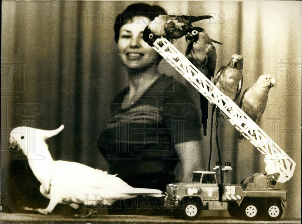 Press Photo Hansa Theater Hamburg Cockatoo Bolivian Macaws Firemen Care - Historic Images