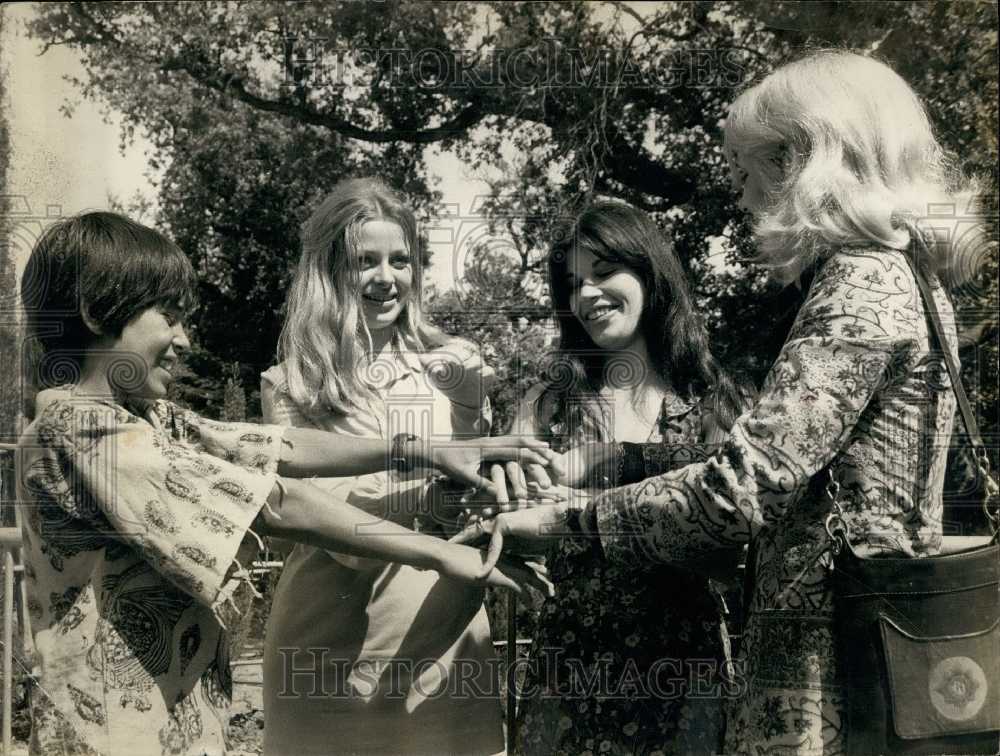 1972 Press Photo Gabi Otterman, Lucia Kovolick, Chal Bat-Adam, &amp; Macha Meril - Historic Images