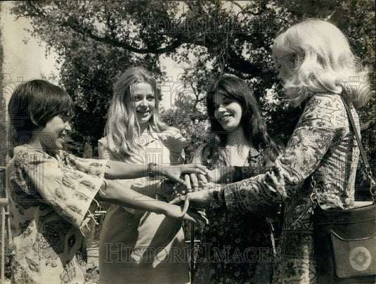 1972 Press Photo Gabi Otterman, Lucia Kovolick, Chal Bat-Adam, & Macha Meril - Historic Images