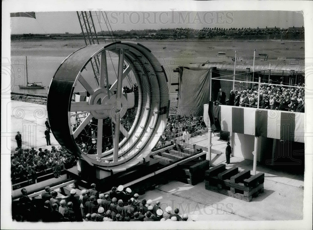1959 Duke of Edinburgh lays the Keel on Britain's Atomic Submarine - Historic Images