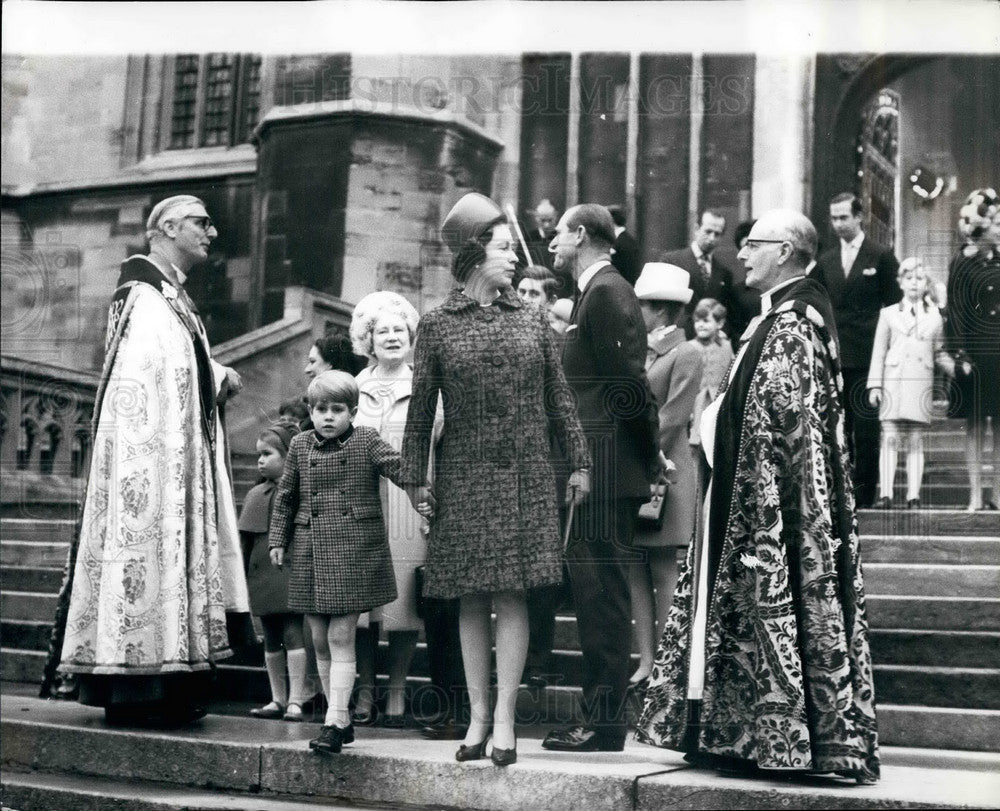 1969, The royal family attend Christmas service,St. George chapel - Historic Images