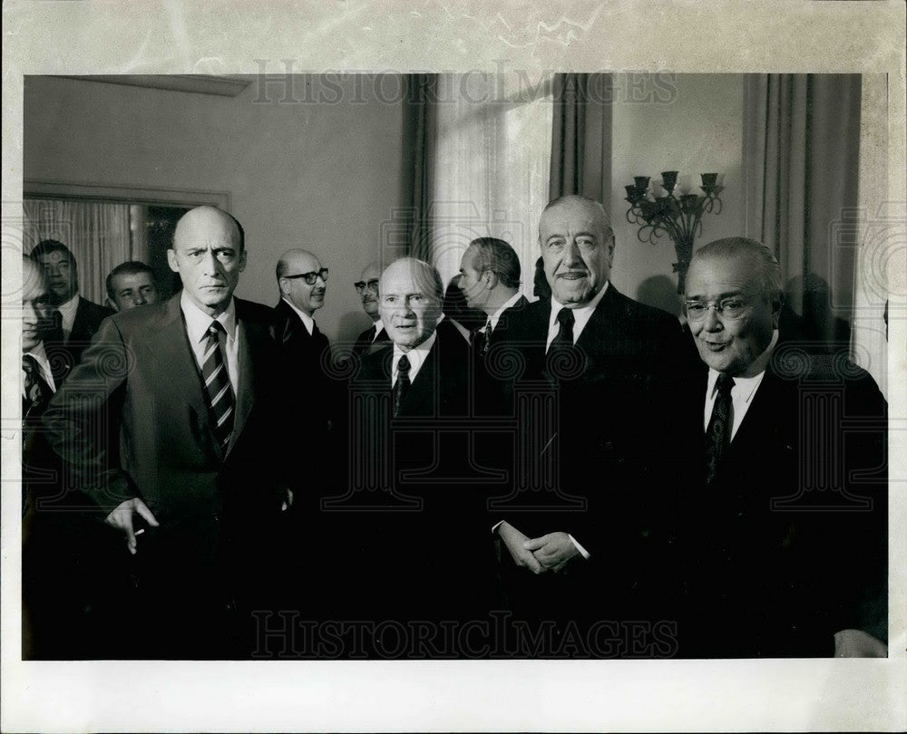 Press Photo Francisco Manrique Vincente Lima Hector Campora Ricardo Balbin- Historic Images