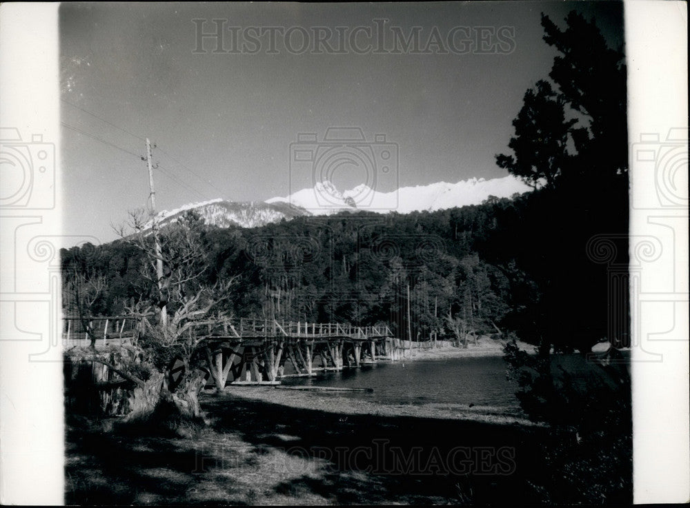 Press Photo Bridge Over River Argentina - KSB26817-Historic Images