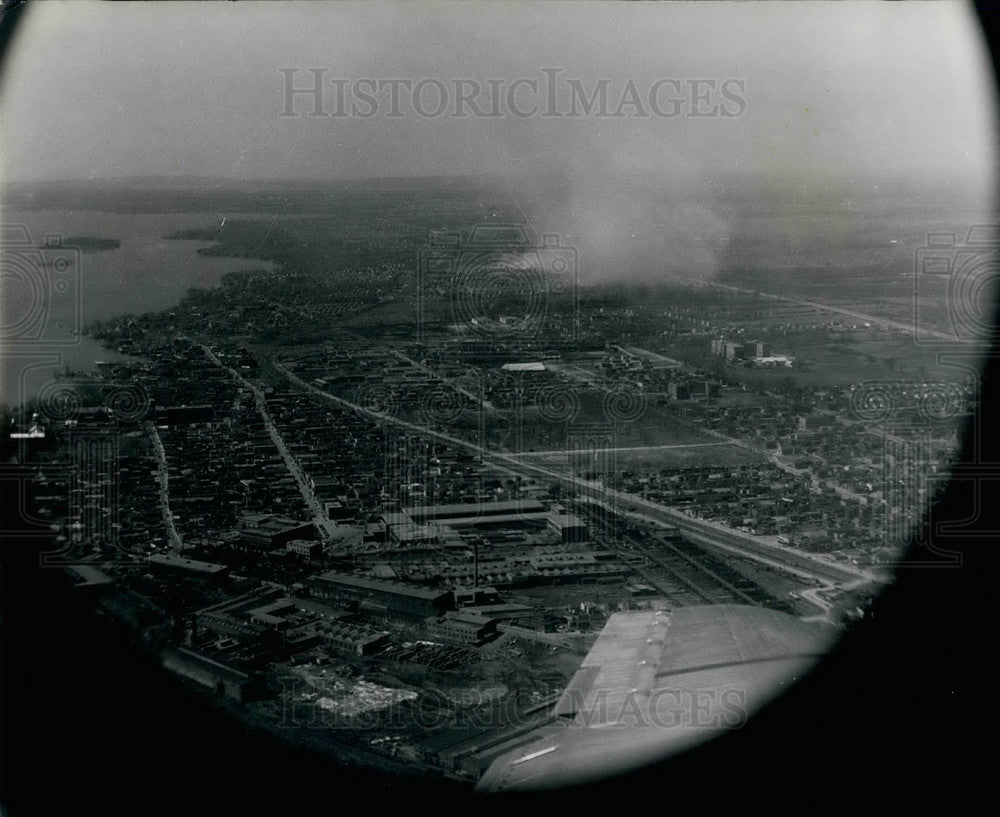 Press Photo Aerial view of Vancouver on the West coast of Canada - KSB26987 - Historic Images