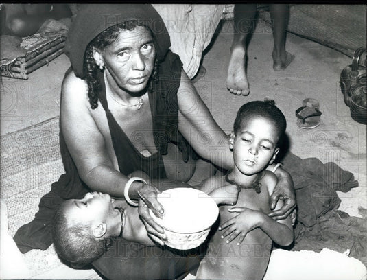 1974 Press Photo Famine Victims, African Sahel Region, Swiss Red Cross-Historic Images