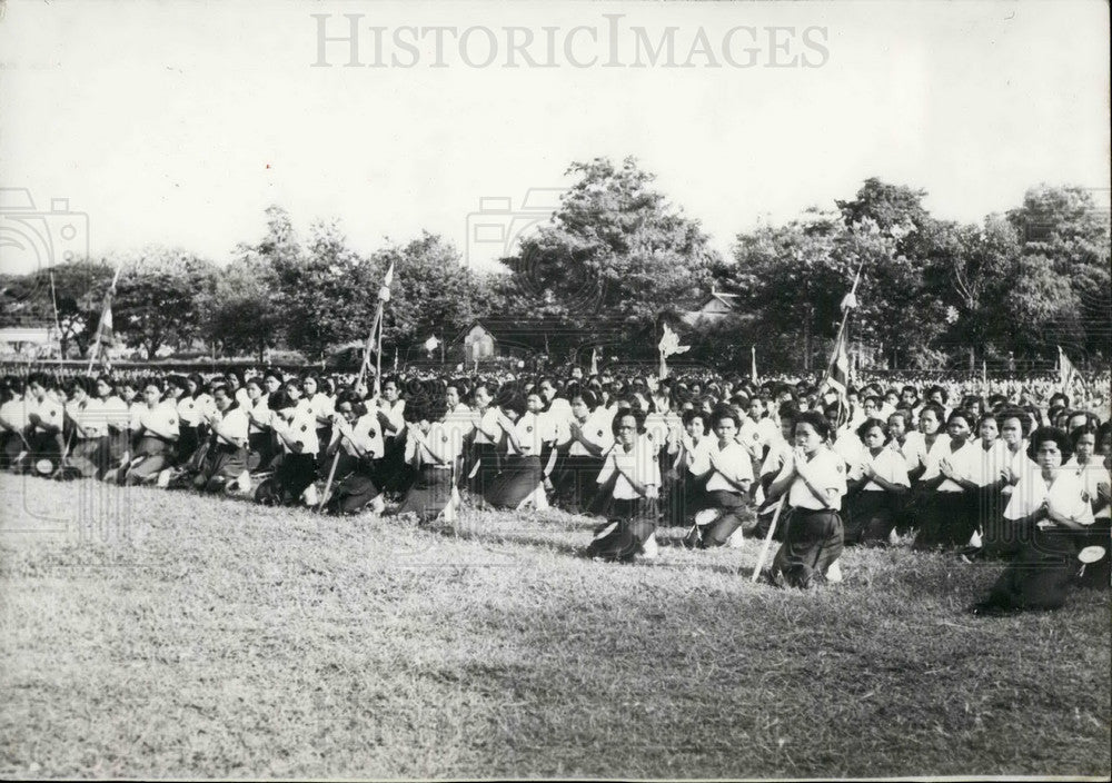 1953 Cambodian Girls, Kopong Cham, Cambodia - Historic Images