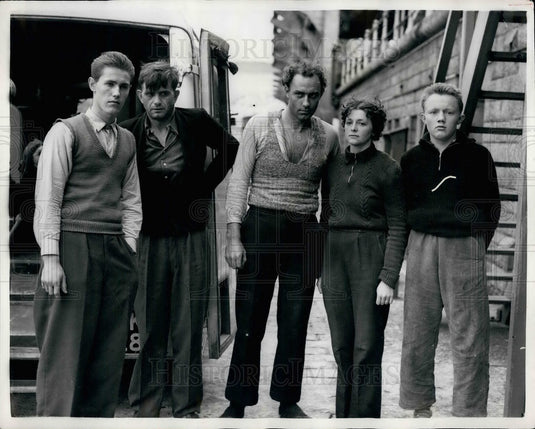 1955 Press Photo Swedish Tanker Johannishus Survivors - KSB27367 - Historic Images