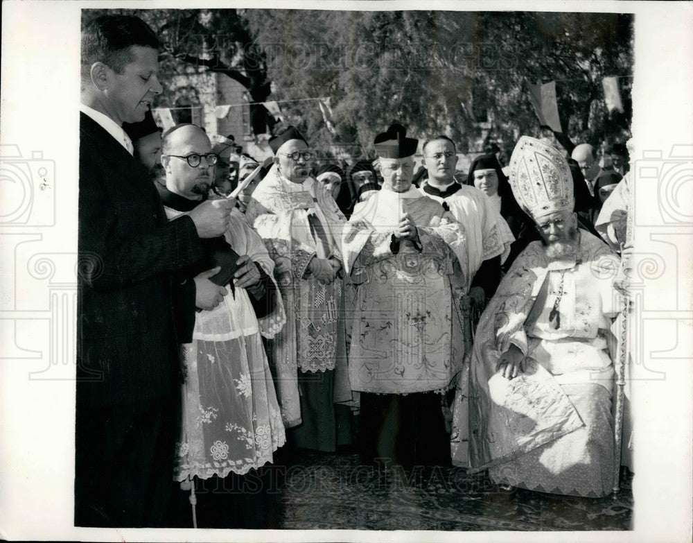 1954 Latin Patriarch monsignor Alberto Gori Jerusalem Foundation - Historic Images