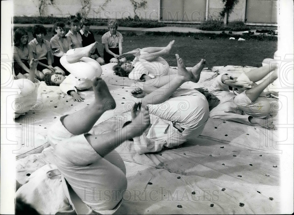 Press Photo Judo class at St. Christopher&#39;s school - KSB27797 - Historic Images