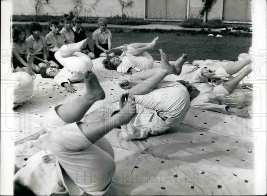Press Photo Judo class at St. Christopher's school - KSB27797 - Historic Images