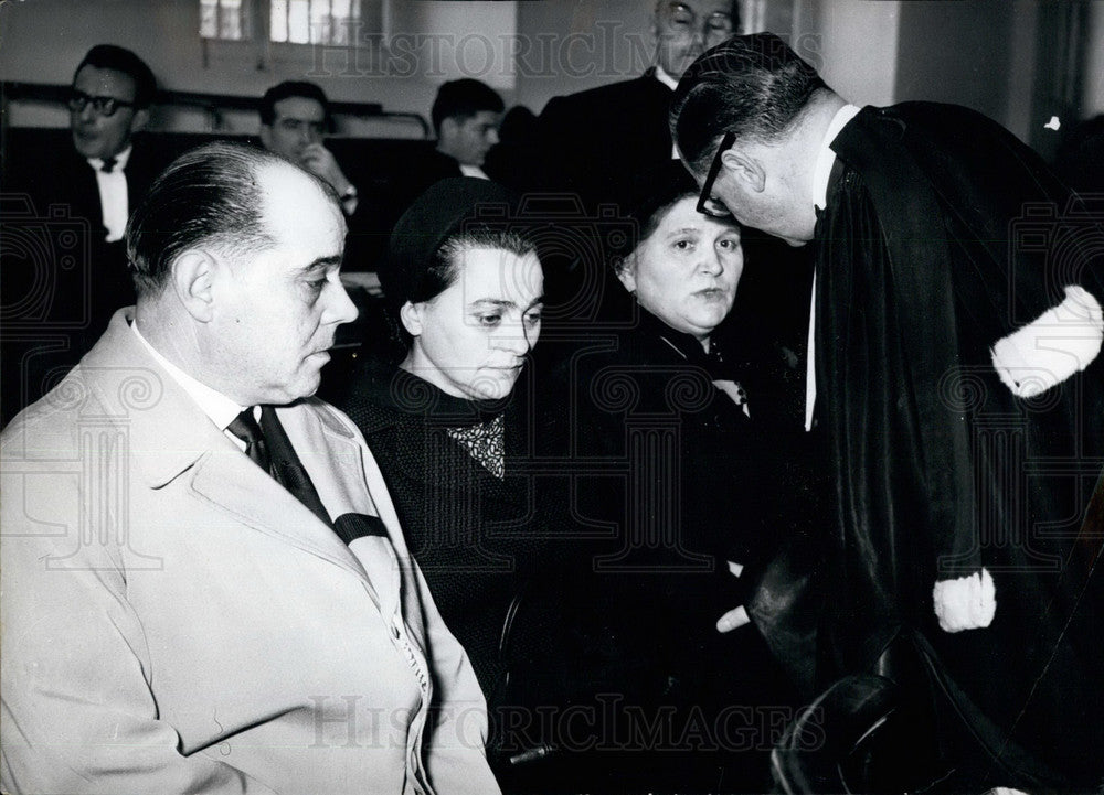 1958, . And MME Tarrago&amp; MM Depoue.parents of murdered kids - Historic Images