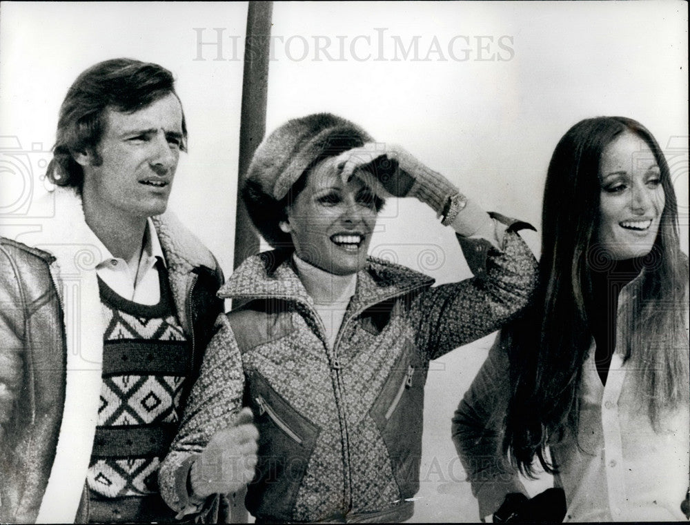 1971, Actress Daniele Gaubert, Delia Boccardo &Jean-Claude Killy - Historic Images